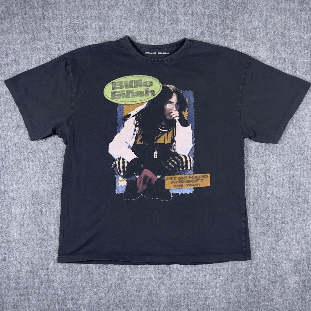 Billie Eilish T-Shirt Unisex Medium Black Hit Me Hard And Soft Tour 2024 2025